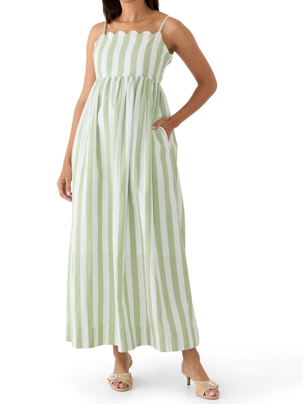 Crown & Ivy Scalloped Maxi Dress